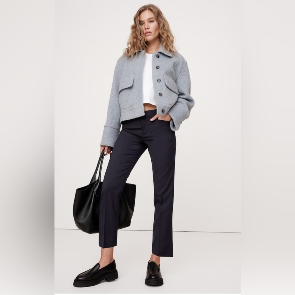 BANANA REPUBLIC SIENA SLIM ITALIAN WOOL ANKLE PANT